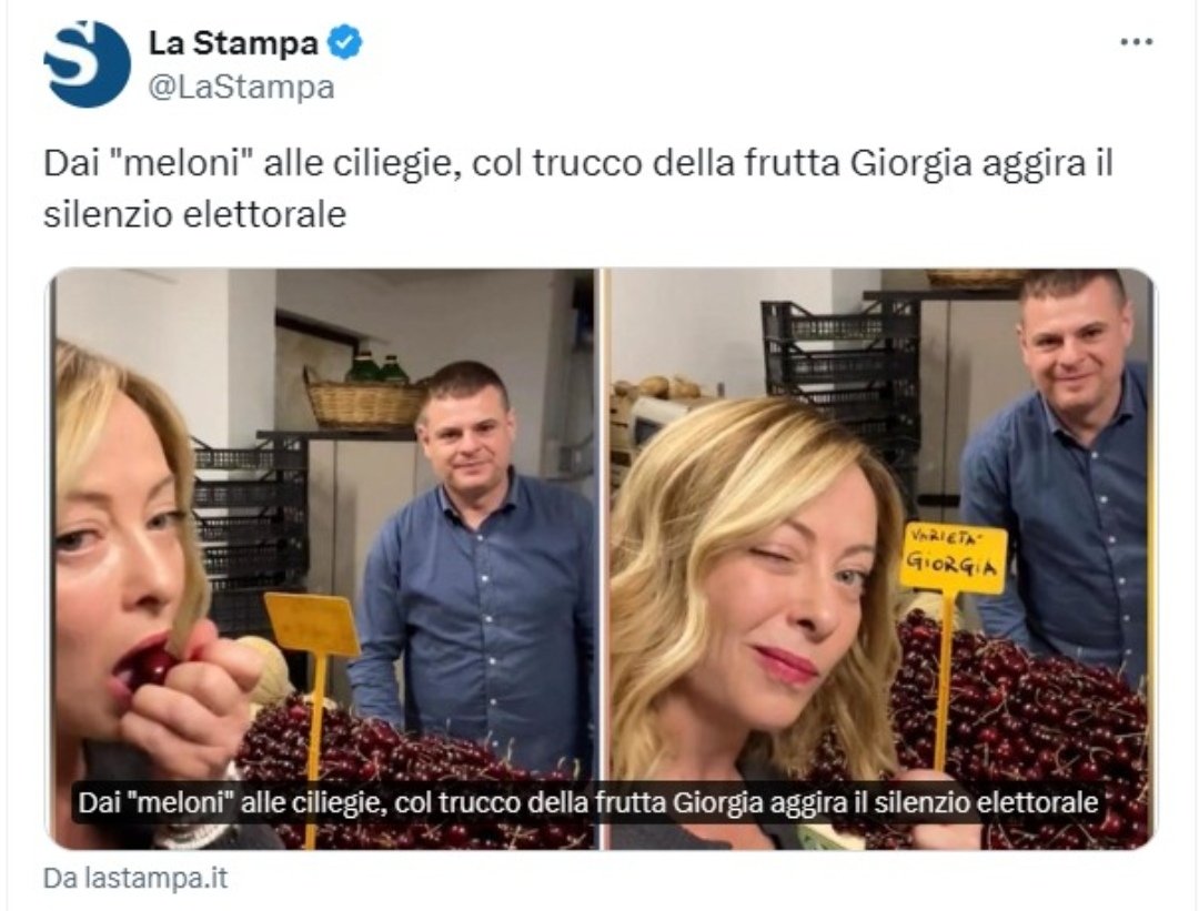 EugenioCardi's tweet photo. Dio mio, che squallore, che pena 🤬
#Melonivergogna https://t.co/kzps8jk01V