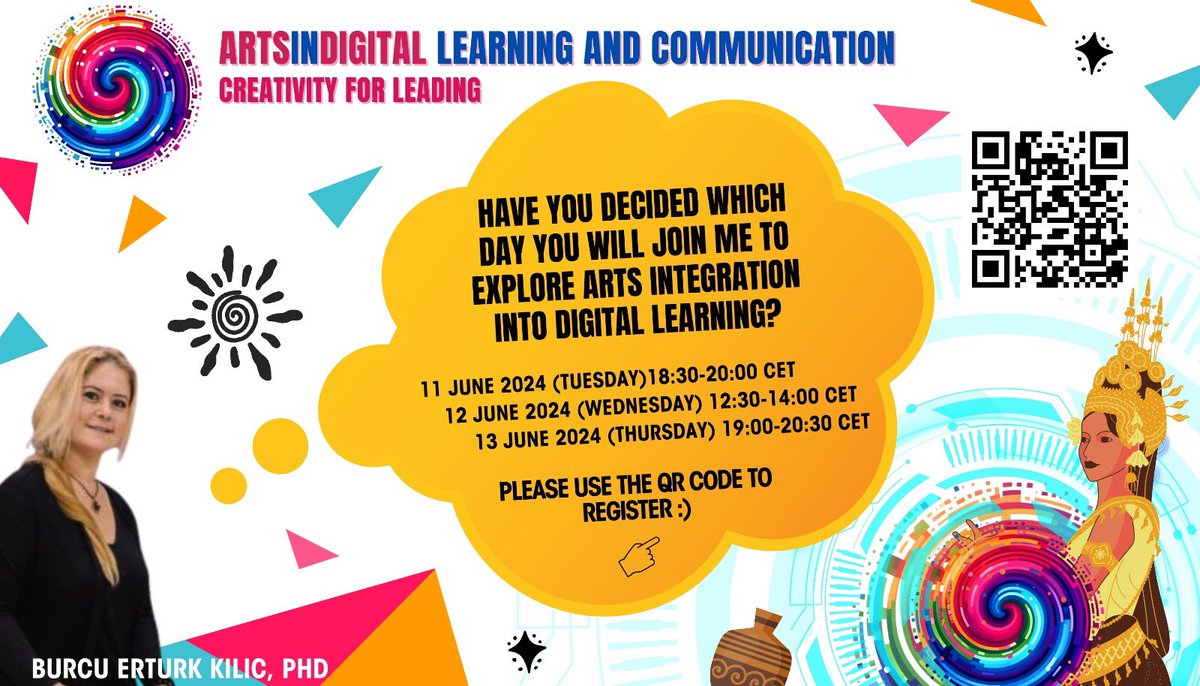 Please join me for an artful and creative online workshop where we will explore the integration of arts into digital learning and communication for leaders in the post-pandemic period 🎈(Registration link: lnkd.in/ennbzTmq) #arts #digitalization #leadership #creativity