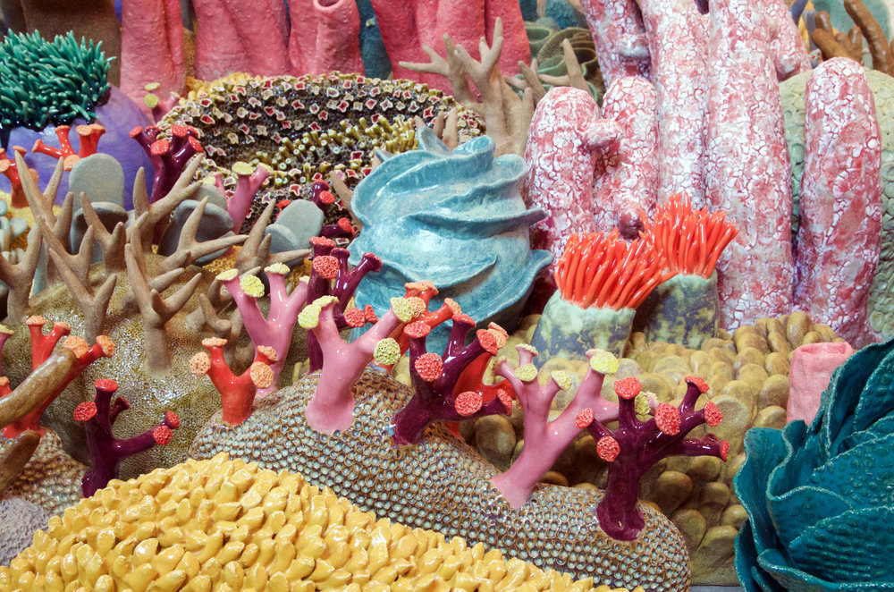 WomensArtForAll's tweet photo. Internationally recognized artist and ocean advocate Courtney #Mattison handcrafts intricate, large-scale ceramic sculptures that visualize climate change through the fragile beauty of marine life. She has a background in conservation studies. •Confluence of Our Changing Seas• https://t.co/lwqF21SCAF