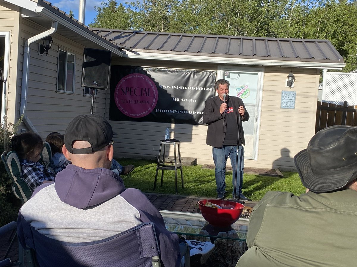 FirepitComedy's tweet image. Wow! Season 5 of the Firepit Comedy Tour tour kicked off in Alberta Beach tonight. @ExtraLars just back from Australia lit it up with @improvhypnosis and special guests Sukh Singh and Cowboy Darren.
#firepitcomedy #firepitcomedytour #yegcomedy #backyardcomedy