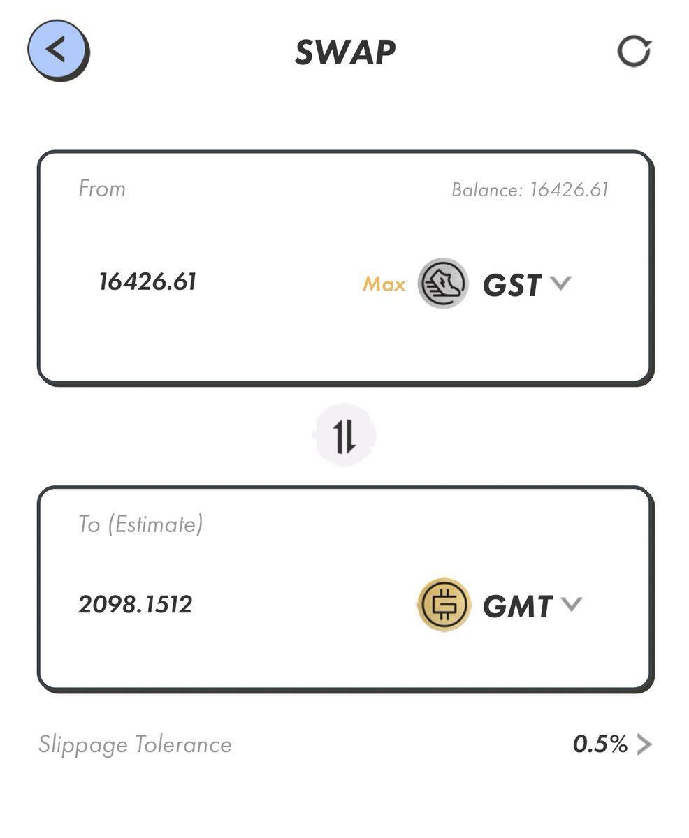 STEPN #E国 GMTが下がったし、ETHガス代も安そうなので久しぶりのスワップ💰