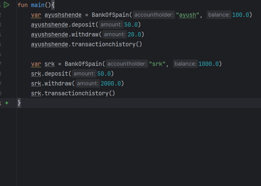 Ayushshende0's tweet image. 🚀 Day 2 of my #Kotlin journey! Today, I built a simple banking system 💰🏦. Learned about classes, objects, and methods in Kotlin. Exciting progress towards becoming an #AndroidDeveloper!
#KotlinLearning #AndroidDev
Let's connect and learn together! 🚀
✨ Here’s a snippet: