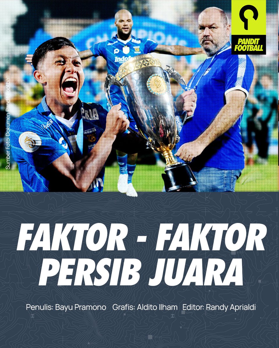 Setelah penantian panjang, Persib Bandung akhirnya bisa juara lagi.

Apa saja faktor Maung Bandung jadi juara? Simak penjelasannya sampai slide akhir ya~