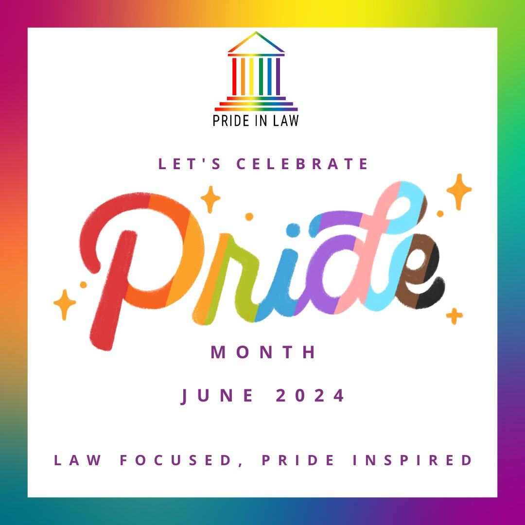 prideinlaw's tweet photo. Let’s celebrate PRIDE! Happy PRIDE Month. 

#pride #pridemonth #prideinlaw #lgbt #law #legalprofession #equality #inclusion https://t.co/ZDBziCHb3G