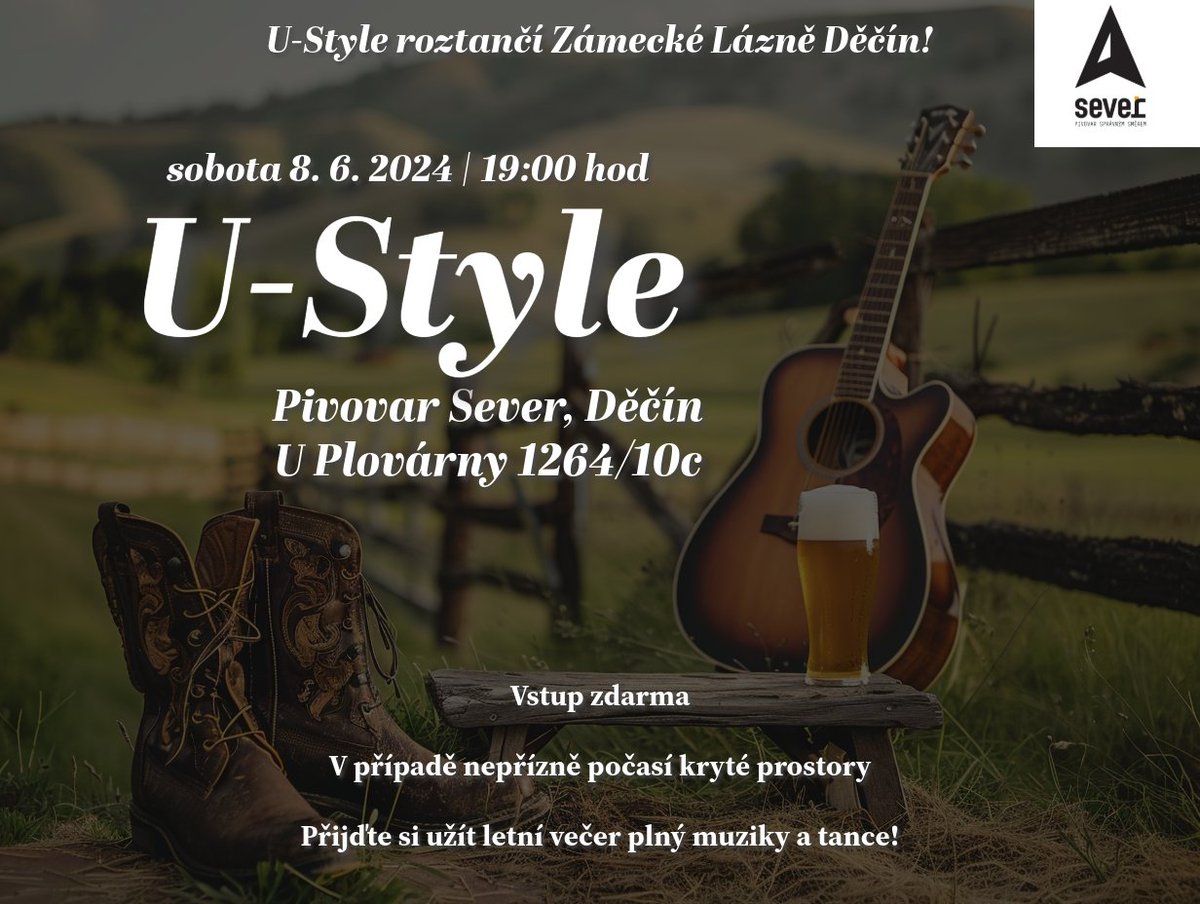 decinsko's tweet photo. Nezapomeňte dnes od 19:00 na U-Style v Pivovaru Sever! Zámecké Lázně v Děčíně, venkovní zábava s ideálním počasím. V noci chladněji, svetr s sebou! #Děčín #PivovarSever #UStyle #ZámeckéLázně #Koncert #Zábava https://t.co/PqTyovKC0z