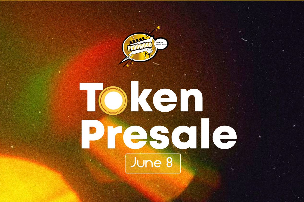 DeFi Tycoon (@defi_tycoon) on Twitter photo 🚀 Exciting News! @Pedowoodsol $PEDO PRE-SALE IN 10 MINUTES 🚀
Important Dates:
Pre-Sale Launch on Pinksale: June 8th at 07:00 UTC
Official Launch on Raydium: June 10th
Soft Cap: 325 Solana
Hard Cap: 625 Solana
pinksale.finance/solana/launchp…
Join TG: t.me/pedowoodcoin
LOAD 🚀 Exciting News! @Pedowoodsol $PEDO PRE-SALE IN 10 MINUTES 🚀
Important Dates:
Pre-Sale Launch on Pinksale: June 8th at 07:00 UTC
Official Launch on Raydium: June 10th
Soft Cap: 325 Solana
Hard Cap: 625 Solana
pinksale.finance/solana/launchp…
Join TG: t.me/pedowoodcoin
LOAD