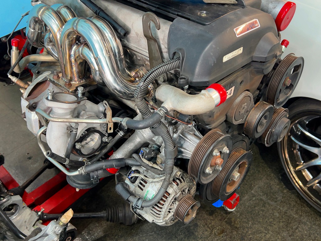 １Ｊスワップ用のエンジン バラシて・・・ にしても 最近また問い合わせや 依頼が急に増えて来た #エンジンスワップ #1Jスワップ #1JZスワップ  #86BRZ #WORKS #ワークス