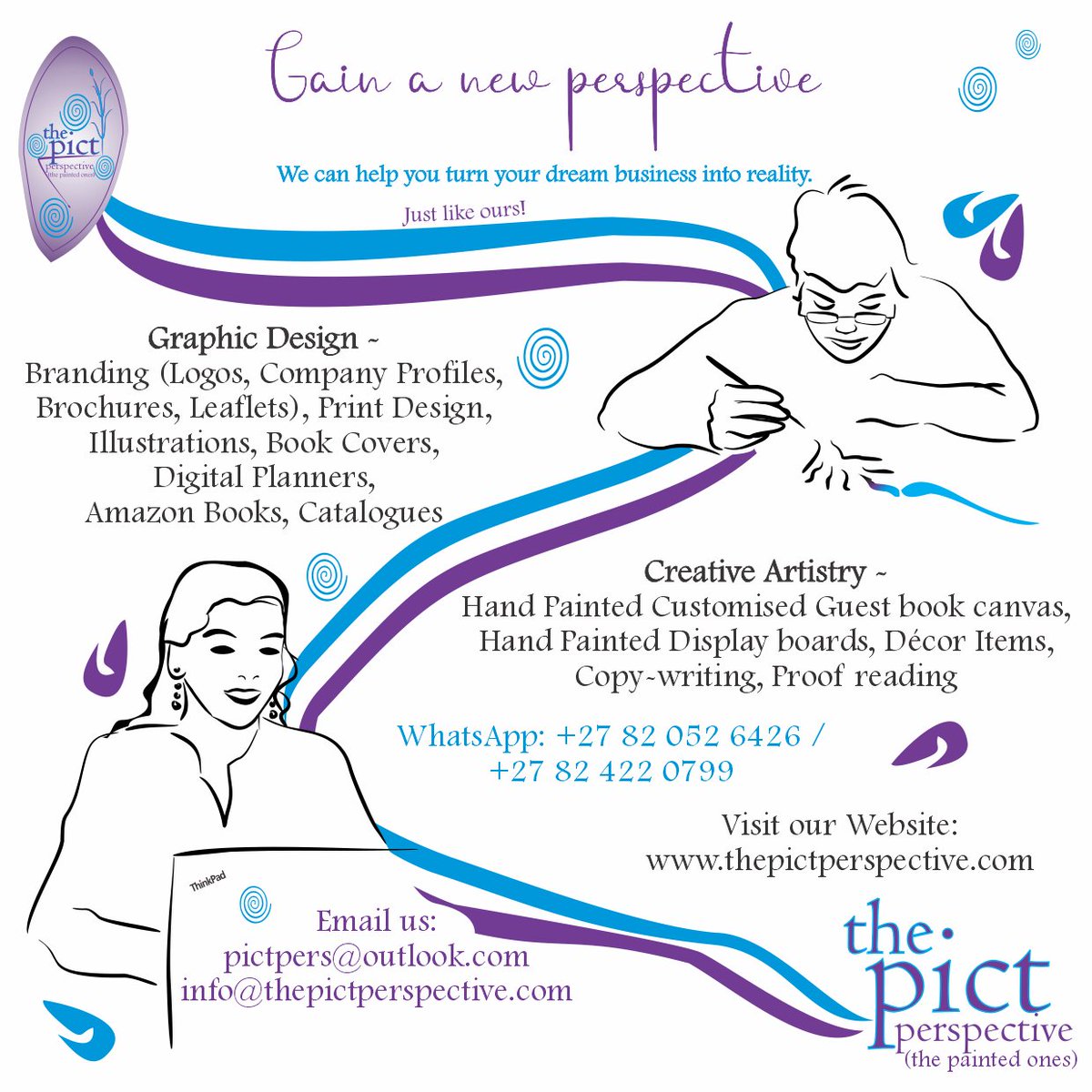 deloshnee's tweet photo. Graphic design services and creative arts. Over 20 years experience in the print and design industry. 
Contact us for more info - info@thepictperspective.com 
Pictpers@outlook.com 
#thepictperspective #design #familybusiness #graphicdesign #supportwomenownedbusiness https://t.co/4osE6vpsVo