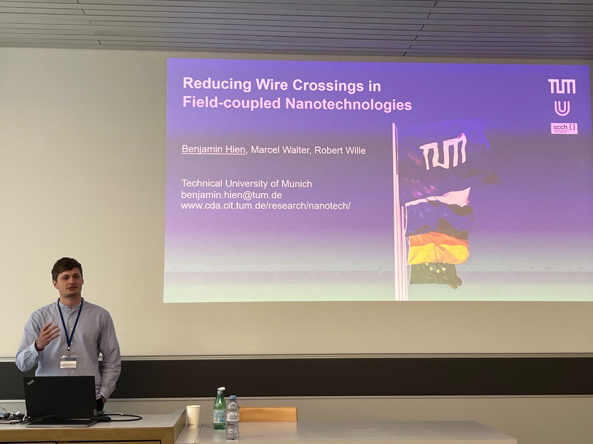 rbrtwll's tweet image. In Field-Coupled Nanotechnologies #FCN, wire crossings are the reason for substantial costs. Accordingly, new #PhysicalDesign methods considering that are needed. Ideas how they could look like were proposed this week by Benjamin Hien and @MarcelCavani at the #IWLS workshop.