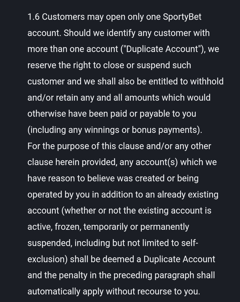 coupunt's tweet photo. So @SportyBet, if someone has created and has been placing bets with multiple un-KYCed accounts, does it count as a duplicate? If so, what can someone do in a case like this to undo the mistake?
@Mrbankstips, @mrbayoa1 https://t.co/GPb0WrTskX