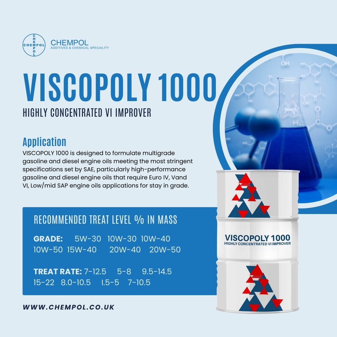 chempoluk's tweet photo. VISCOPOLY 1000 is setting a new benchmark for multigrade performance in the ever-evolving world of lubricants.
#VISCOPOLY1000 #LubricantInnovation #ViscosityControl #EnginePerformance #AutomotiveIndustry #ManufacturingExcellence https://t.co/OE1NGcCj3c