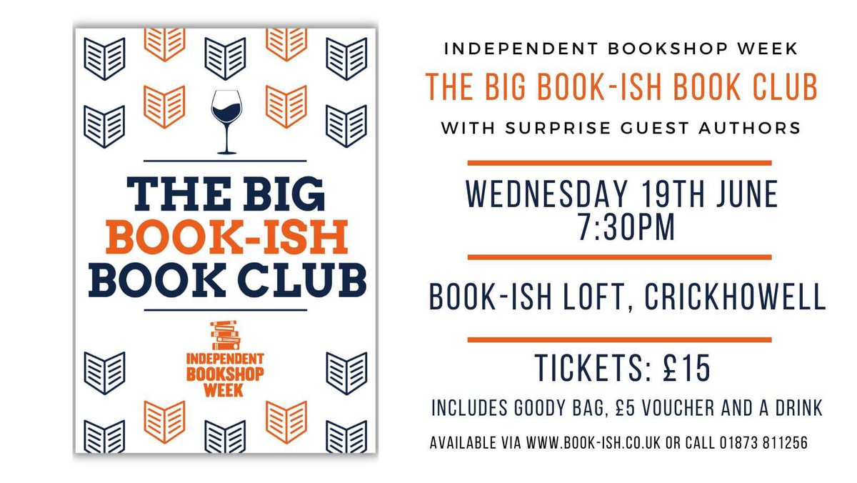Bookishcrick's tweet image. Who’s coming to our #IBW24 big book club?! Basically a party in a bookshop with fellow book lovers, wine, goody bags, competitions AND books (obvs)
@booksaremybag 📚🍷❤️🎉

Join us 👉book-ish.co.uk/event/the-big-… 👈