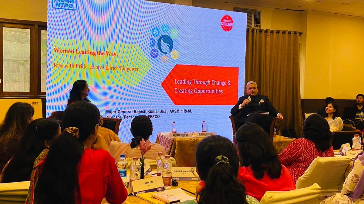 NEEPCOLtd's tweet image. D(P) delivered a talk on "Leading Through Change &amp;amp; Creating Opportunities" during a programme organised by Jaipuria Institute of Management at Shillong.
 #womenleadership #CreatingOpportunities #developmentprogram #leadingthroughchange @Jaipuria_Inst @ntpclimited
