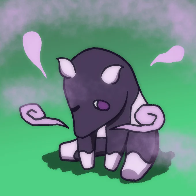 ライフ先生と同時進行で描いた初見ムンナやっぱすげぇよライフ先生はちゃんとそっくりに描いて合格点出すんだもんな色違いの #伊東ライフ 