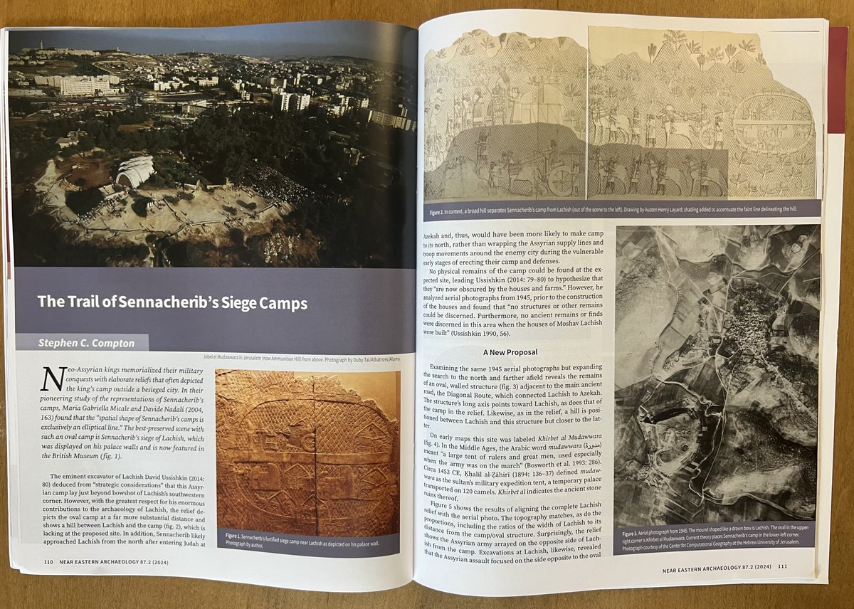 StephenCCompton's tweet photo. My paper on tracking down Sennacherib's military camps (including the famous one at Jerusalem) has been peer-reviewed and published in the journal Near Eastern Archaeology. https://t.co/QwAqRDmd9s