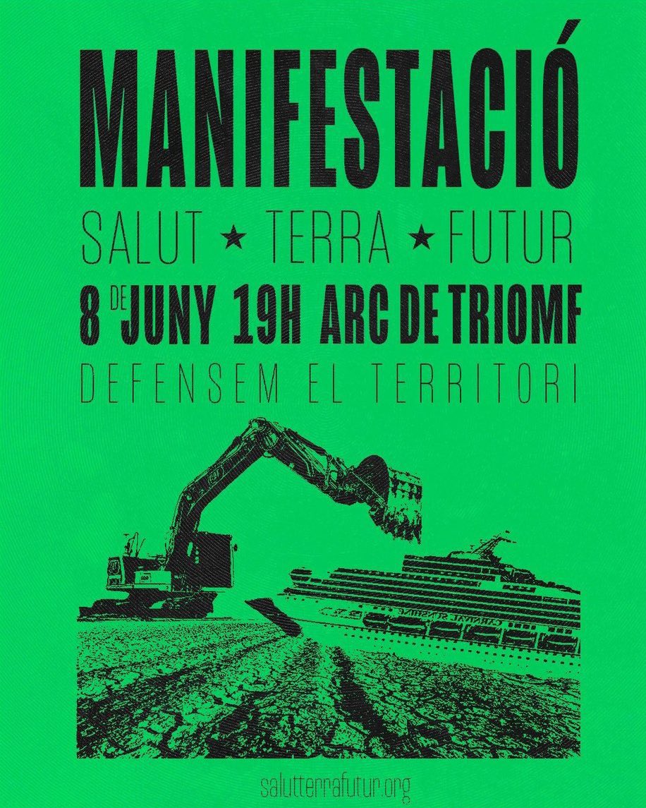 Avui sortim al carrer!
#SalutTerraFutur

🗓️ Avui, 8 de juny
🕔 19h
📍Arc de Triomf