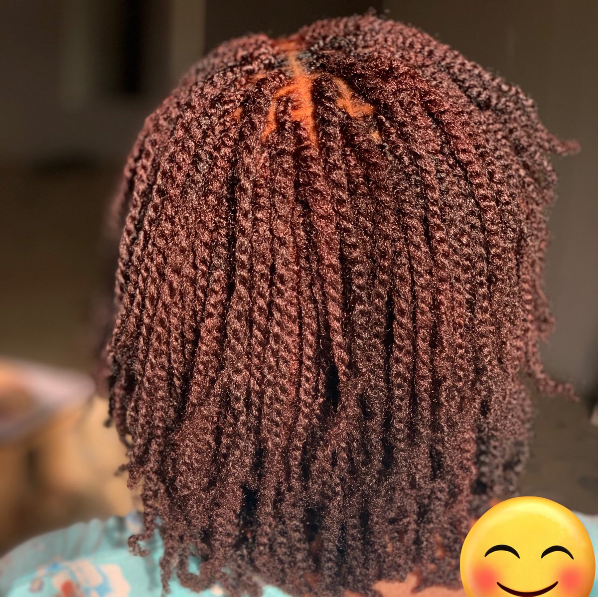 adet0lani's tweet photo. Dyed my client’s hair copper brown and we did a microtwists with her natural hair 

The way God just decides to give some people hair ehn 🥹🥲

Please come make your hair and say no to boring hair colors 😁
📍Lagos, Ibadan 

Kindly repost please 🙏 https://t.co/kIKVYxajnD