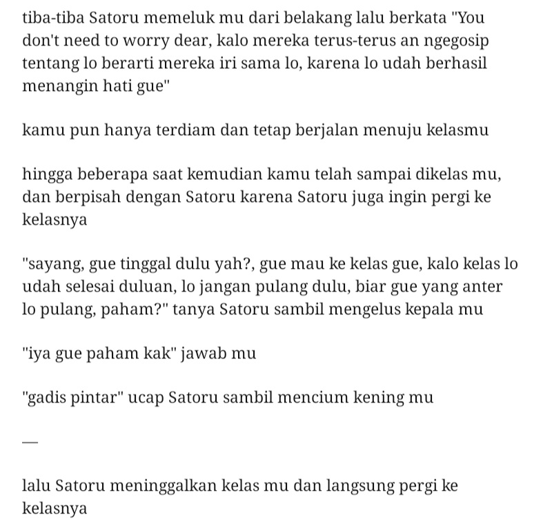 Racellinaa's tweet photo. —lanjut
#jjk #au #gojosatoru https://t.co/TZCSctZrYX