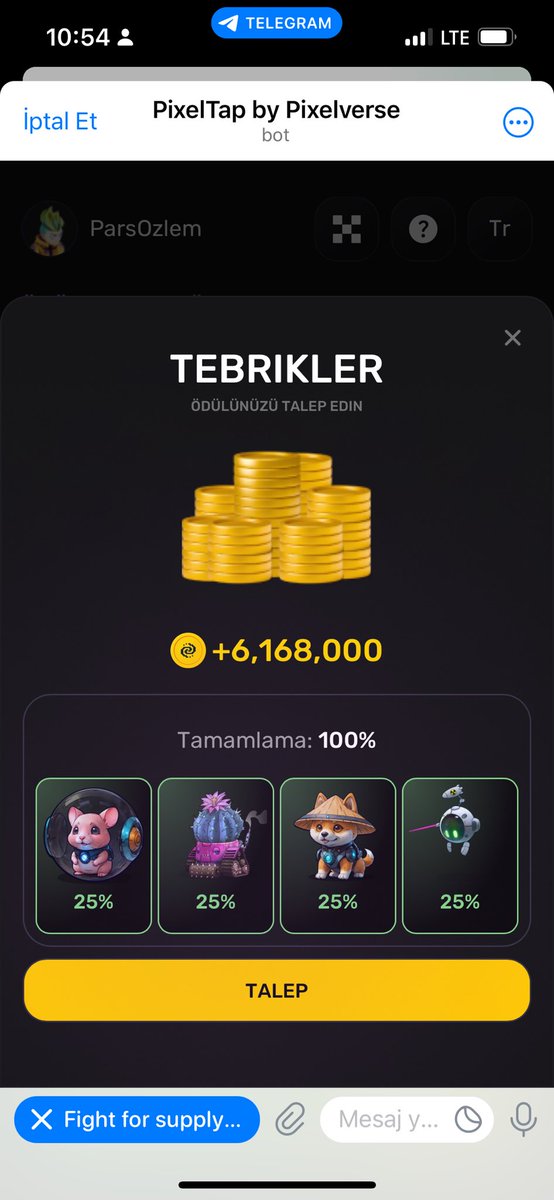 Parsozlem11's tweet photo. Pixelverse günlük combo 
@pixelverse_xyz https://t.co/uYJop2Qisi