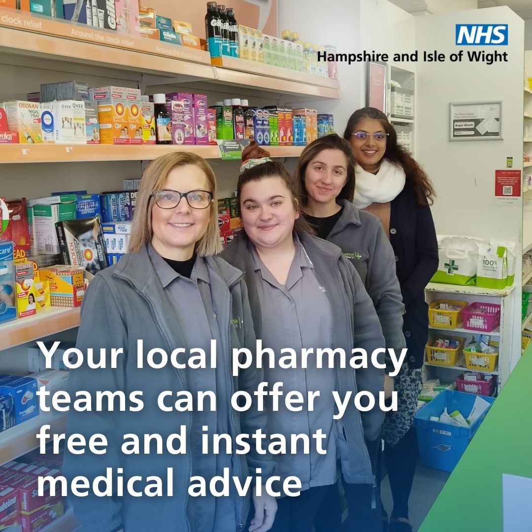 Your local pharmacy team can offer you a range of advice and treatment for a number of common ailments. You can request to step away from the counter for more privacy if you wish and many pharmacies even have private rooms you can talk in.

Think #PharmacyFirst