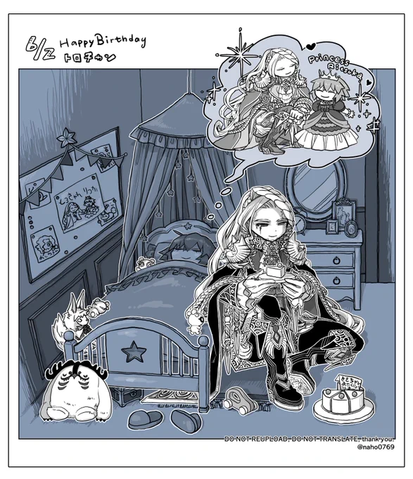トロ誕夜の部の絵です。イドモン家の立香ちゃんとトロ伯ドール時空。 