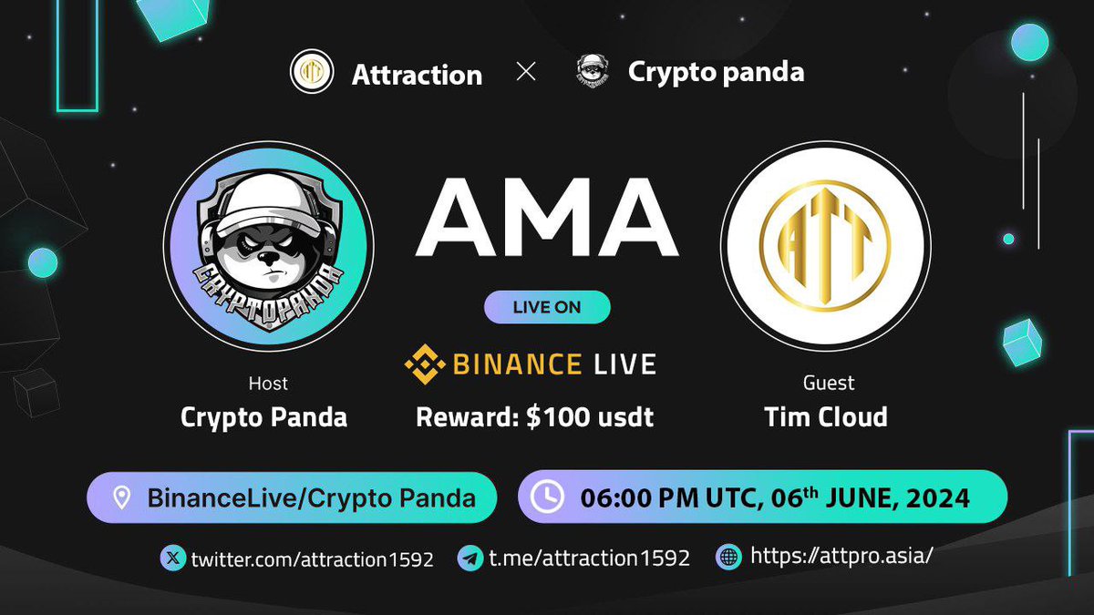 🔴 Live Session Details:
Host: Chief Communication Officer, ATTRACTION
Platform: Binance
🔹 What to Expect:
Sneak peeks into our cutting-edge features and upcoming innovations.
🔗 [youtu.be/s-C0SIDVJMU]
Stay tuned for an unforgettable experience! 🌟