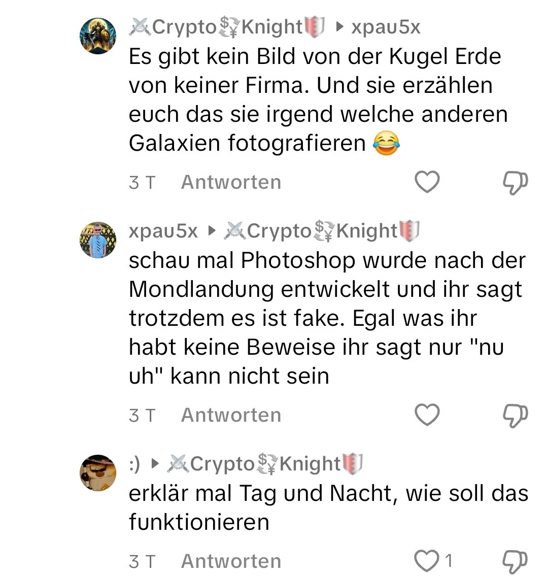 Ich wechsel zu YouTube Kids... 💀
Die Erde ist ganz sicher flach