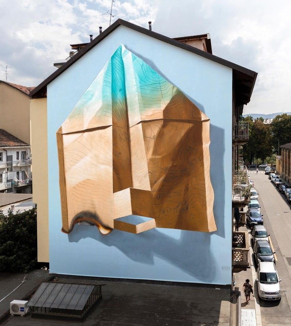 MolinaStreetArt's tweet photo. 'Fade' by Swiss Nevercrew for Toward2030 in Torino, Italy (2019) #nevercrew #streetart #lamolinastreetart | photo via artist mysl .nl/GKEkM https://t.co/0ku8RV9Yfc