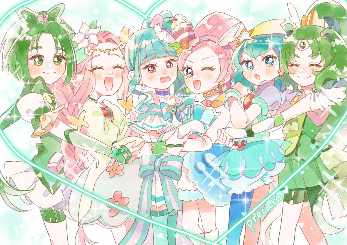 リリアン初変身おめでとう！✨🎩 緑キュアのみんなでお祝い💚 #precure
