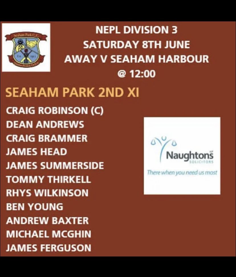Seaham Park Cricket Club (@seahamparkcc) on Twitter photo Our teams to play <a href="/HarbourSeaham/">Seaham Harbour Cricket Club</a> today <a href="/neplcricket/">North East Premier League</a>
1XI HOME
2XI AWAY
Thanks to match ball sponsor ACT industrial cleaning
Bar open from 12pm 🍻 Our teams to play <a href="/HarbourSeaham/">Seaham Harbour Cricket Club</a> today <a href="/neplcricket/">North East Premier League</a>
1XI HOME
2XI AWAY
Thanks to match ball sponsor ACT industrial cleaning
Bar open from 12pm 🍻