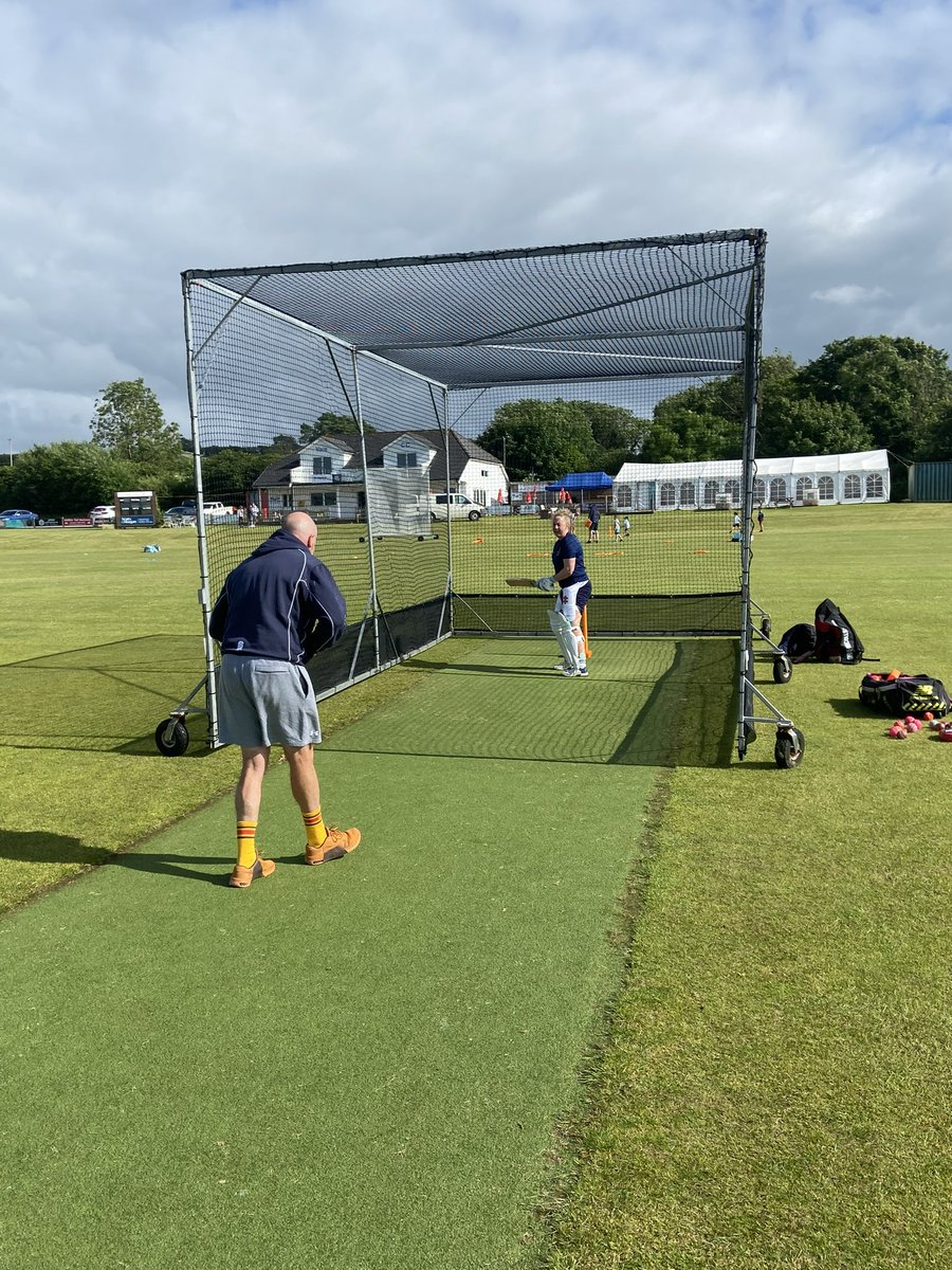 valecricket's tweet photo. Another busy week. Our entrance has been transformed, the balcony refreshed with grass &amp; furniture and with help from @DurantCricket our nets &amp; batting cage have been refurbished. Thanks to Cristian, George @DurantCricket and club captain @philcadogan for your fantastic support! https://t.co/jELDmU2Jhx