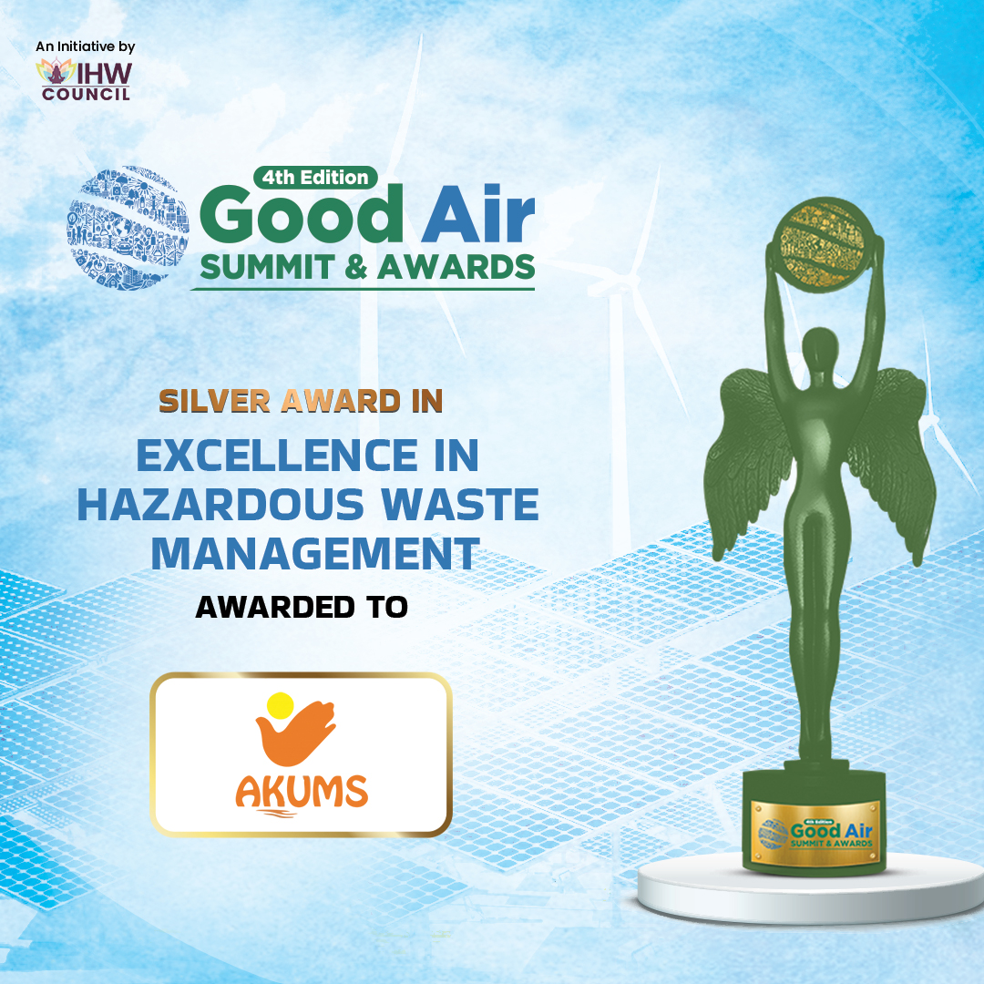 IHWCouncil's tweet photo. Kudos to Akums Drugs & Pharmaceuticals for winning the Silver Award for Excellence in Hazardous Waste Management at the Good Air Summit & Awards!
#GoodAirAwards #GoodAirSummit https://t.co/63d4gvKKQn