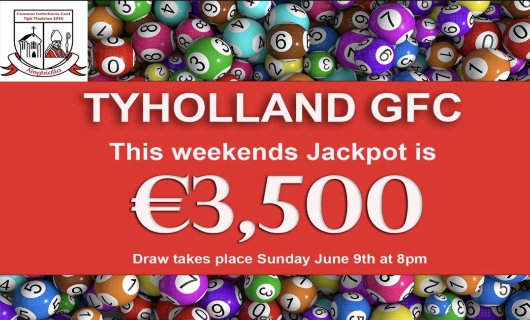 TyhollandGFC's tweet photo. Tyholland GFC Slotto - Play on our Tyholland GFC App or online at https://t.co/SOOeYDXoWD. Tickets can be purchased in the Club Bar, Hughes Shop or Mackles.

Get all the latest news on the Tyholland GFC app
https://t.co/nGfTA7uMEQ https://t.co/I1KbbCAgNi