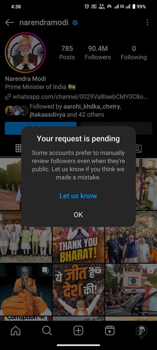 SiddarthaKarma3's tweet photo. Why can't I follow anyone @instagram https://t.co/FfZmyr6fmU