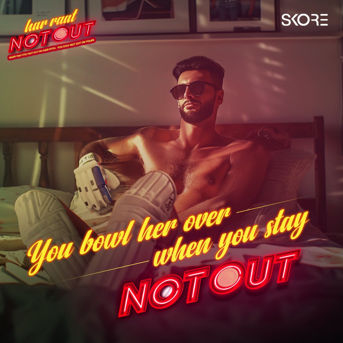 SkoreIndia's tweet photo. With Not Out, the game isn’t over, but goes till super over. 😉
Predict the highest not-out score in every India match for a chance to win Not Out Condoms and other exciting goodies!
#SkoreCondoms #HarRaatNotOut #T20WC2024 #NotOutCondom #GetNaughtier #Skore https://t.co/PM4YRsTgyx