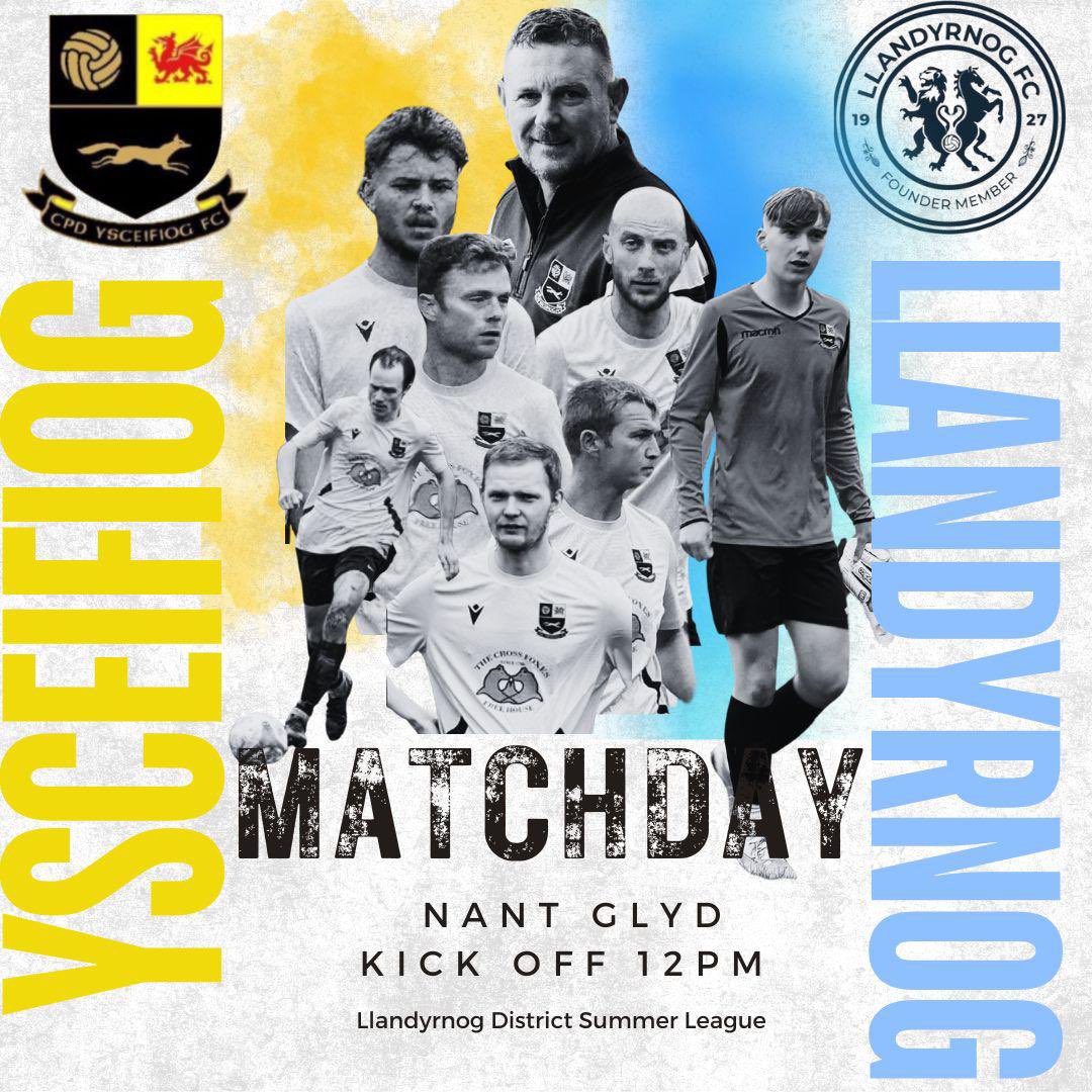 Ysceifiog FC (@ysceifiogfc) on Twitter photo 🟡MATCHDAY⚫️
.
.
.
We take on <a href="/DyrnyFC/">Llandyrnog FC</a> away from home, kick off 12 noon get down and support the lads as we look to continue our winning run #UTFYM 🟡MATCHDAY⚫️
.
.
.
We take on <a href="/DyrnyFC/">Llandyrnog FC</a> away from home, kick off 12 noon get down and support the lads as we look to continue our winning run #UTFYM