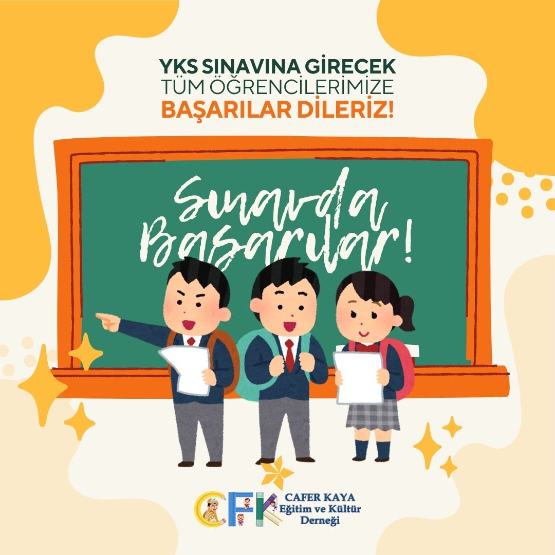 caferkayaorg's tweet photo. Hayallerinizden vazgeçmediğiniz, zorluklar karşısında pes etmediğiniz, daha iyisini elde etmek için tutkunuzu yitirmediğiniz başarı hikayenizi yazmanız için yanındayız.
#yks2024'te hepinize başarılar diliyoruz. https://t.co/5r9KcQkDtV