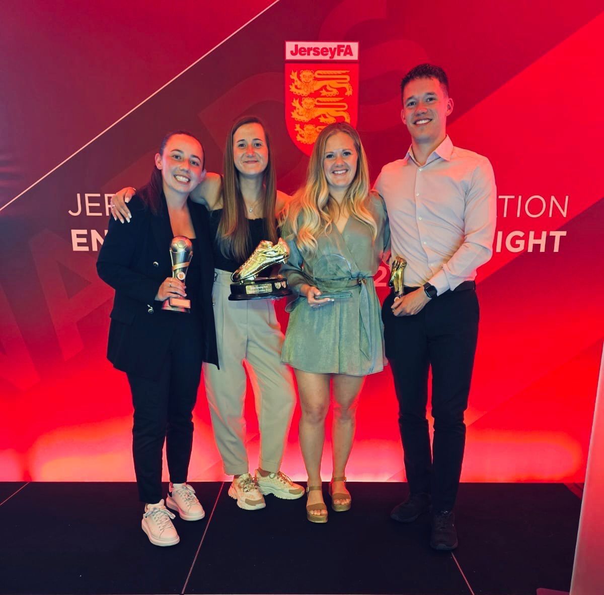 Jersey Wanderers (@jerseywanderers) on Twitter photo JWFC AT <a href="/JERSEYFA/">Jersey Football Association ๐ฏ๐ช</a> AWARDS
Charlie Balcombe (Senior Womenโs Manager) was nominated for Referee of the Year ๐๐ผ
Sam Silva won the JEP Golden Boot โฝ๏ธ
Sofia Rodrigues was awarded the Womenโs Player of the Year ๐ฅ
Libby Barnett received the JFA Executive Award โจ
๐ JWFC AT <a href="/JERSEYFA/">Jersey Football Association ๐ฏ๐ช</a> AWARDS
Charlie Balcombe (Senior Womenโs Manager) was nominated for Referee of the Year ๐๐ผ
Sam Silva won the JEP Golden Boot โฝ๏ธ
Sofia Rodrigues was awarded the Womenโs Player of the Year ๐ฅ
Libby Barnett received the JFA Executive Award โจ
๐