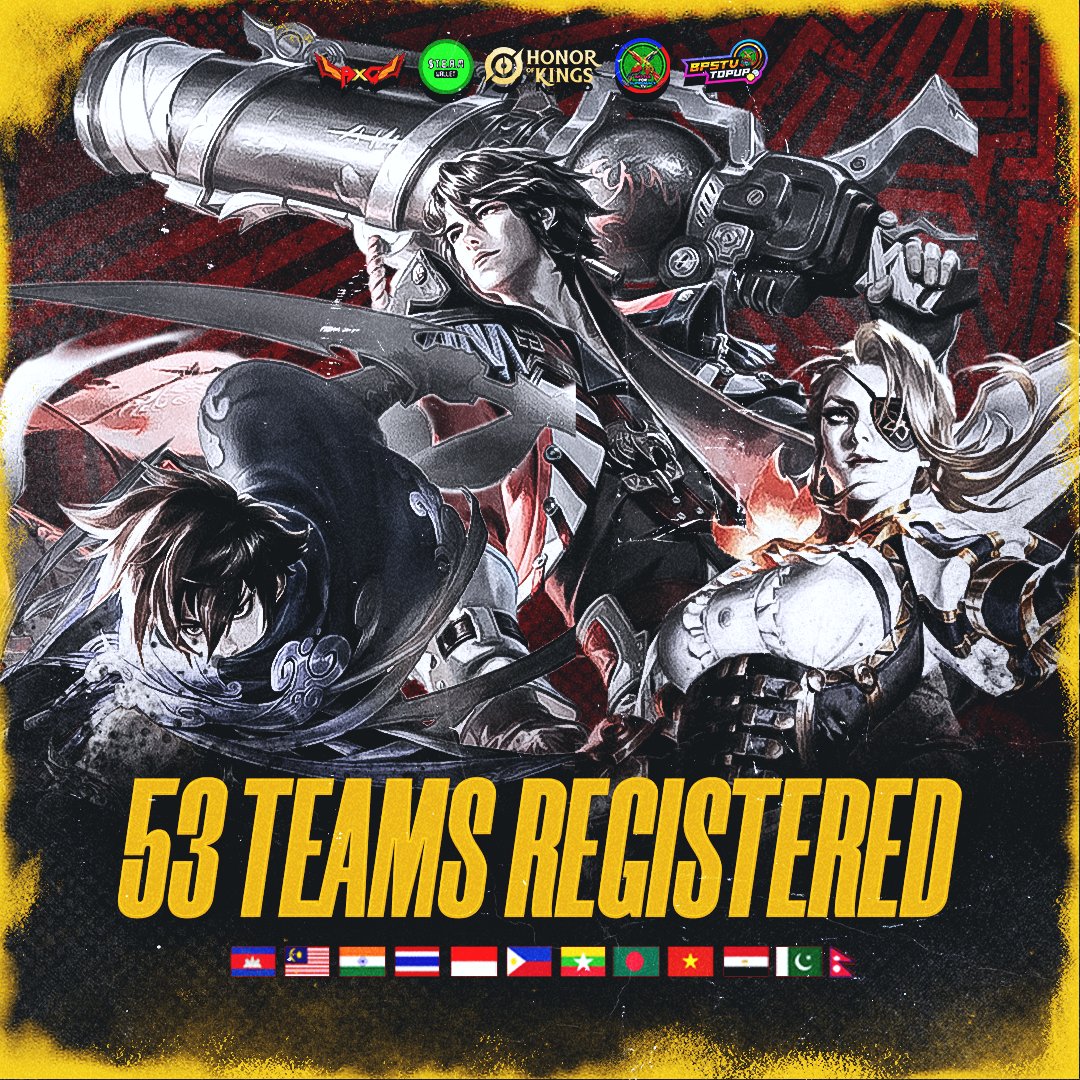 Don't miss your chance to be part of our BFStv x BFStv TOP UP Honor of Kings: 5v5 Online Tournament. Secure your spot today and get ready to compete with the best teams out there!

53 teams have already joined our tournament, representing 12 countries. We still have 9 slots
