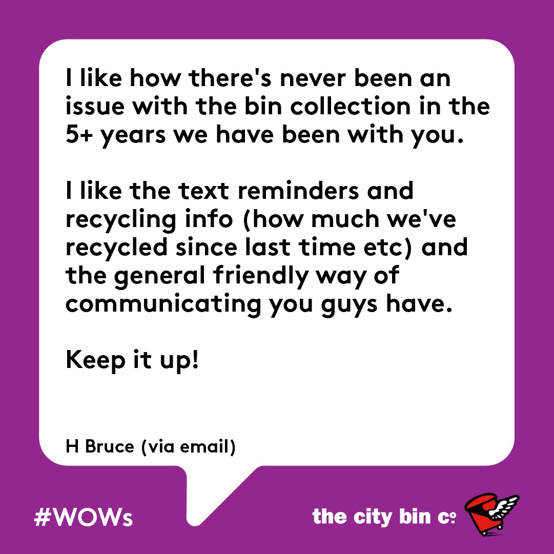 #WOW of the week⭐ #wastemanagement #customerservice #amazing #service #thecitybinco