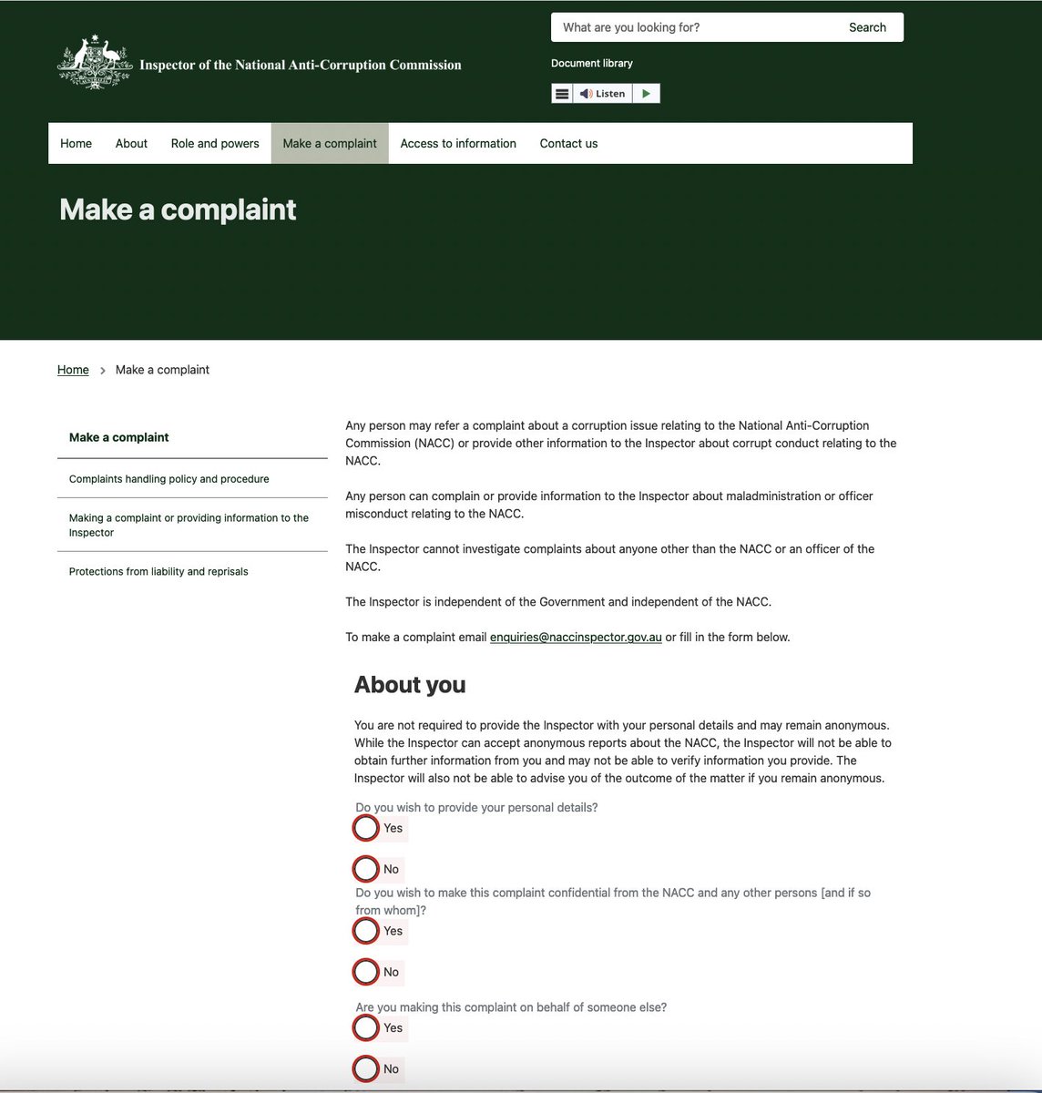 RonniSalt's tweet image. Breaking:

There's been widespread anger, words, blood &amp;amp; tears spilled condemning the NACC's recent #robodebt backflip

There is a little-known complaint mechanism to complain about the NACC's conduct

Use your voice. Fill it in. Share this widely

👇🏽
naccinspector.gov.au/make-complaint
