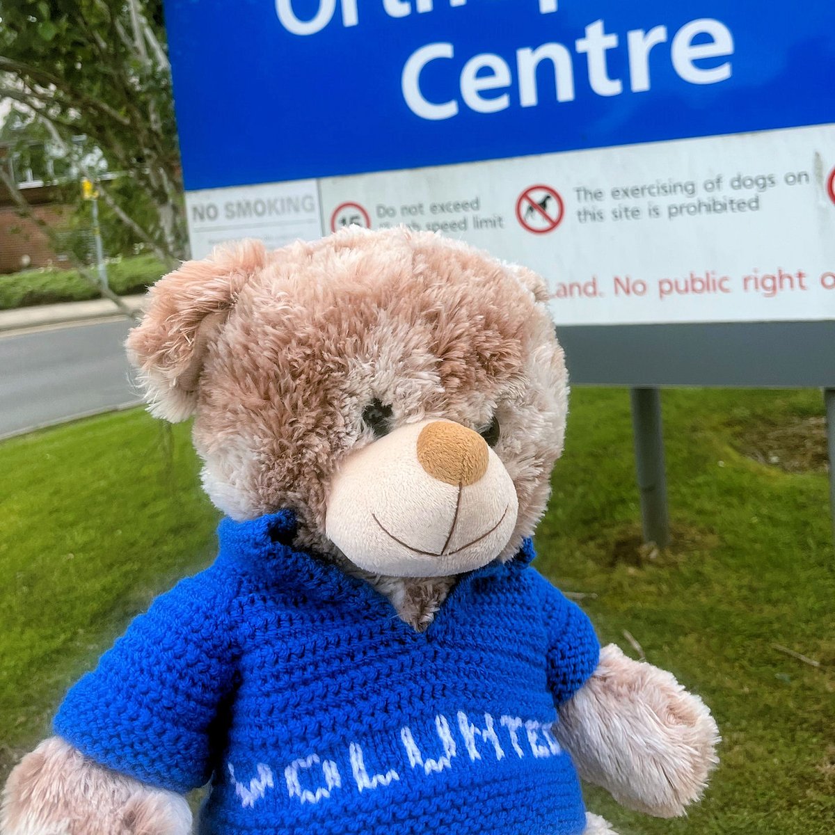 OUHospitals's tweet photo. To celebrate the 40th #VolunteersWeek 3-9 June 'Buttons' the OUH #Volunteer Teddy has been visiting Yos at the #JR Women's Centre, and the Nuffield Orthopaedic Centre: no rest for this enthusiastic member of our volunteer team!
#OneTeddyOneOUH #OneTeamOneOUH @volunteeroxon @NCVO https://t.co/yZ9YxPaqQe