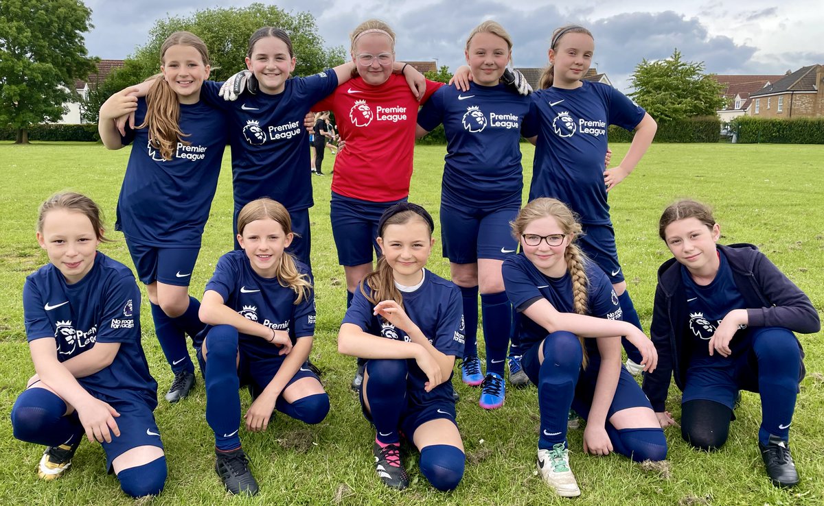 WestnorfolkSSP's tweet photo. Downham Cluster Girls Football Tournament @HolyCrossCofE @denver_vc hosted at Hillcrest Primary. Great support from the Sports Leaders from @DMA_PE_Dept Well done to all who took part @NorfolkSchFA @Lionesses @YLPSport @TheLynnNews @downhamtownfc https://t.co/ZfnrPv5CjM