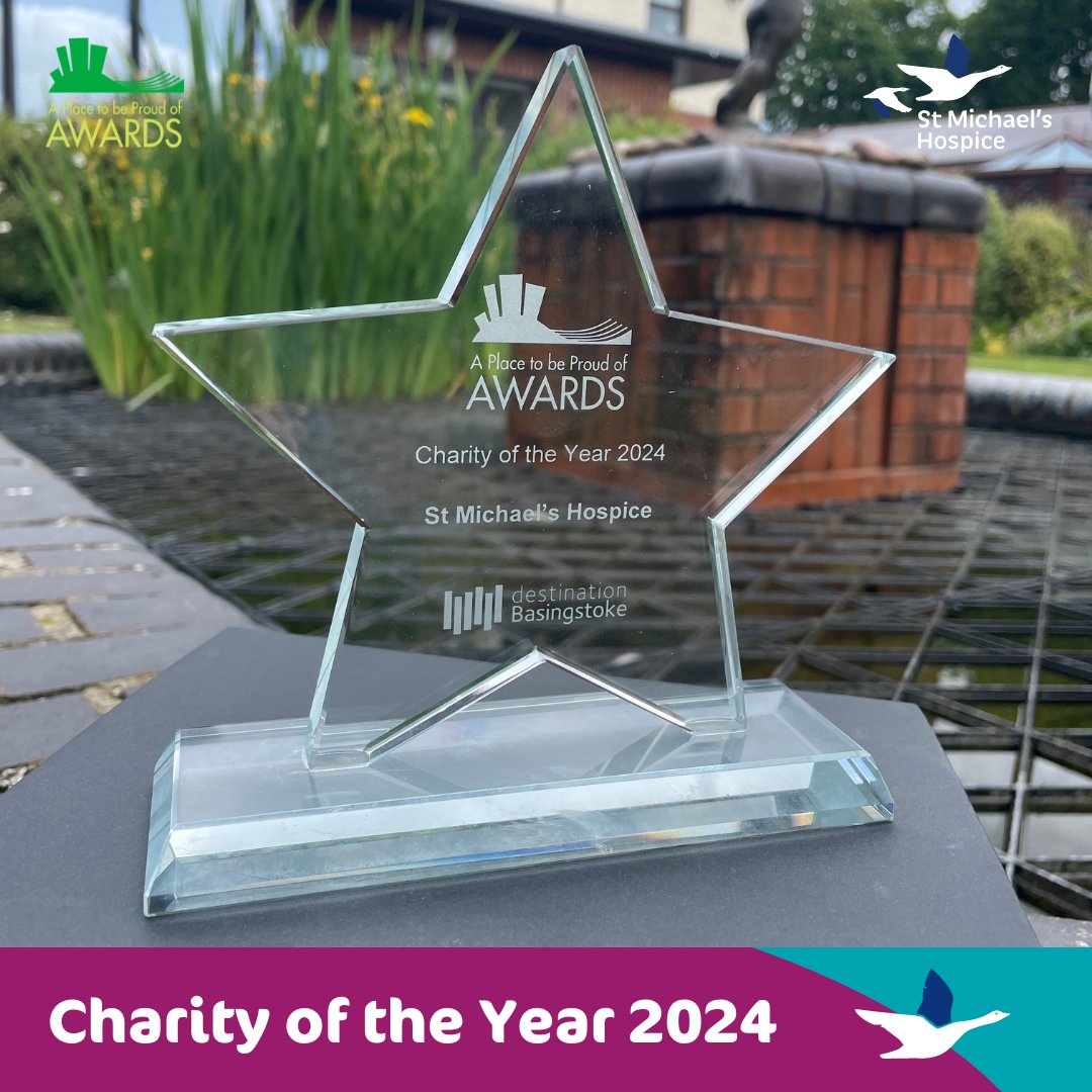 Thrilled to be named Charity of the Year 2024 at the A Place to be Proud of Awards! 🌟

Huge thanks to our dedicated team at St. Michael's Hospice and our amazing community. Here's to a brighter future! 🙌❤️ #ProudWinner #CharityOfTheYear #PlaceToBeProudOfAwards