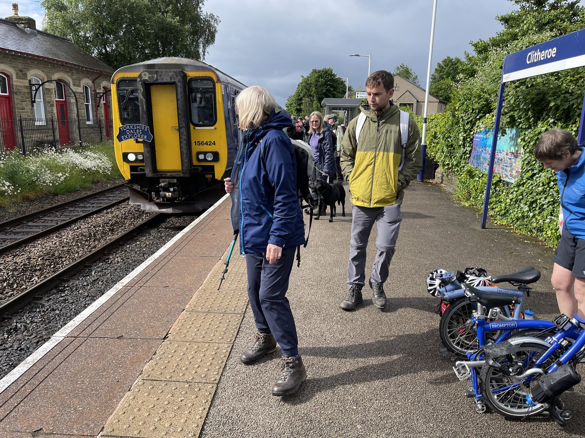 CrackpotClarky's tweet image. A great turn out for the new @northernassist Rochdale to Ribblehead from Clitheroe. Let’s hope it’s a big success and we get more services using the route