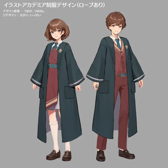 【クラファンをご支援いただいた皆様へ】返礼品について& #イラストアカデミア 活動報告です!イラコン開催!制服デザインが決定アカデミア内で制服デザインコンテストを開催しました!最優秀賞:梅果実さん 優秀賞:つゆ星さん  