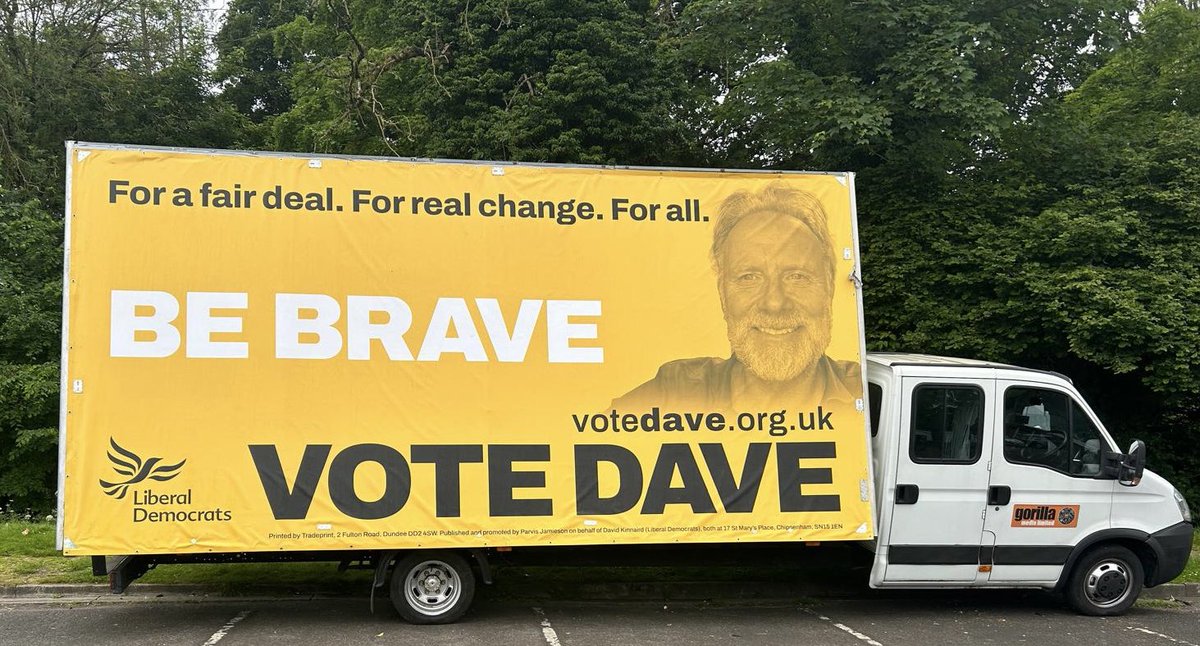 Look out for <a href="/LibDems/">Liberal Democrats</a> East Wiltshire candidate Dave Kinnaird out and about today!!! #BeBraveVote4Dave 💥#GotMyVote
