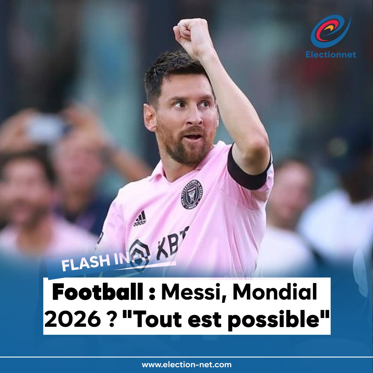 ElectionNet's tweet image. 🔴Messi envisage la Coupe du Monde 2026 avec prudence

Messi laisse la porte ouverte à une participation à la Coupe du Monde 2026, mais sa décision finale dépendra de son état physique et de ses sentiments au moment donné.

#Messi #CoupeDuMonde2026 #Football #Electionnet