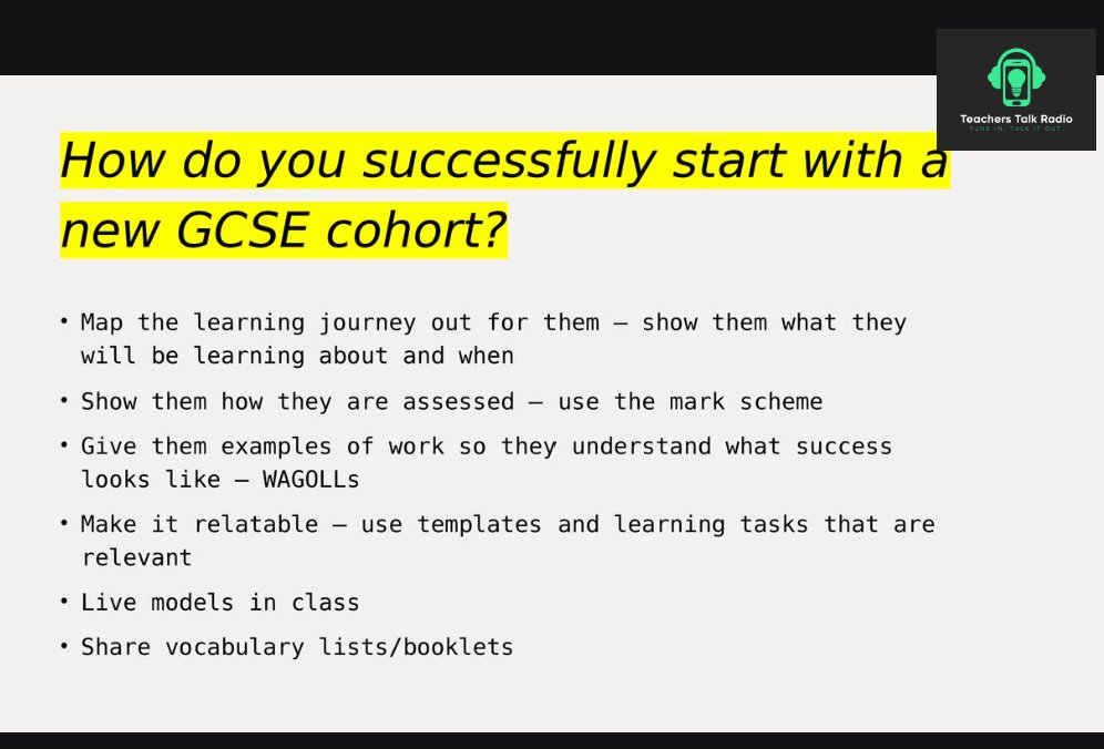 TTRmfl's tweet photo. Brilliant ideas from @MrBretagMFL about how to start in the best way without our new GCSE cohorts. Very relevant as we start to plan for September.
https://t.co/HeTVDaRunu https://t.co/p2M7RBqXoh
