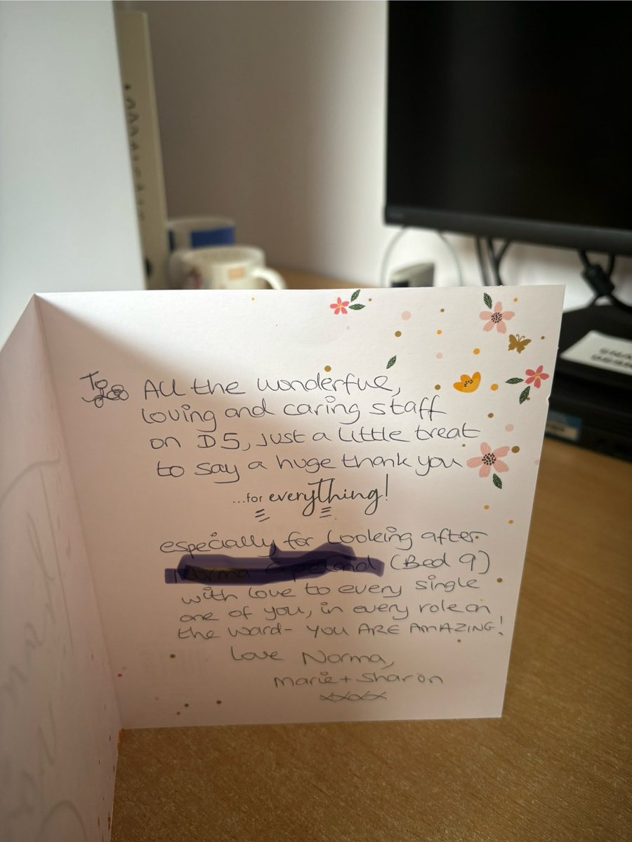 Ward D5 general surgery Stepping Hill Hospital (@newd5gensurg) on Twitter photo Lovely gift and card from the daughters of a lady we looked after <a href="/Shazhaley/">Sharon Haley</a> <a href="/ChrisOL05142560/">Chris O'Loughlin</a> <a href="/StockportPtExp/">Stockport Patient Experience</a> Lovely gift and card from the daughters of a lady we looked after <a href="/Shazhaley/">Sharon Haley</a> <a href="/ChrisOL05142560/">Chris O'Loughlin</a> <a href="/StockportPtExp/">Stockport Patient Experience</a>